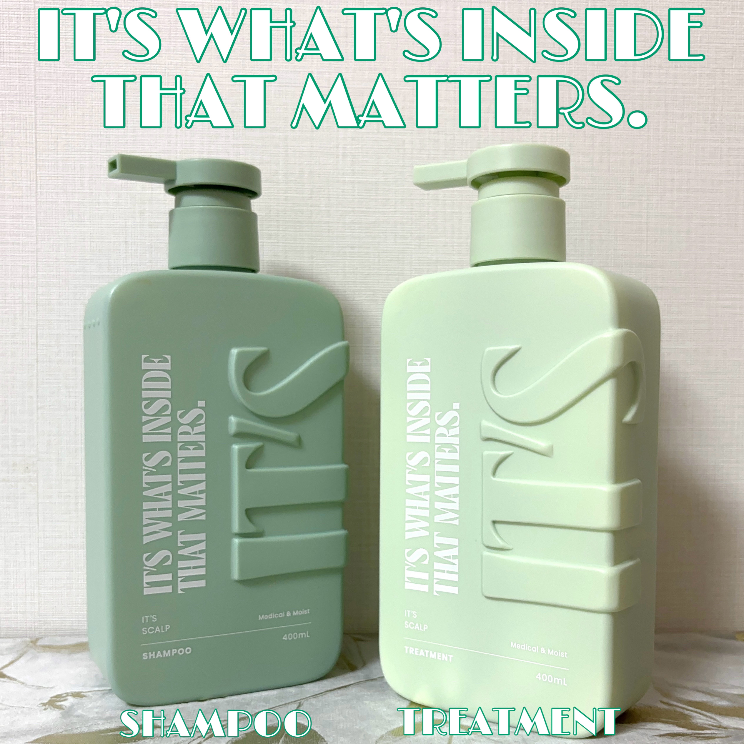 薬用スカルプ メディカルモイスト シャンプー/トリートメント/IT’S WHAT’S INSIDE THAT MATTERS./市販シャンプーを使ったクチコミ（1枚目）