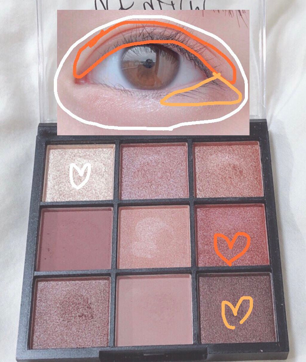 UR GLAM BLOOMING EYE COLOR PALETTE/U R GLAM/アイシャドウパレットを使ったクチコミ(2枚目)