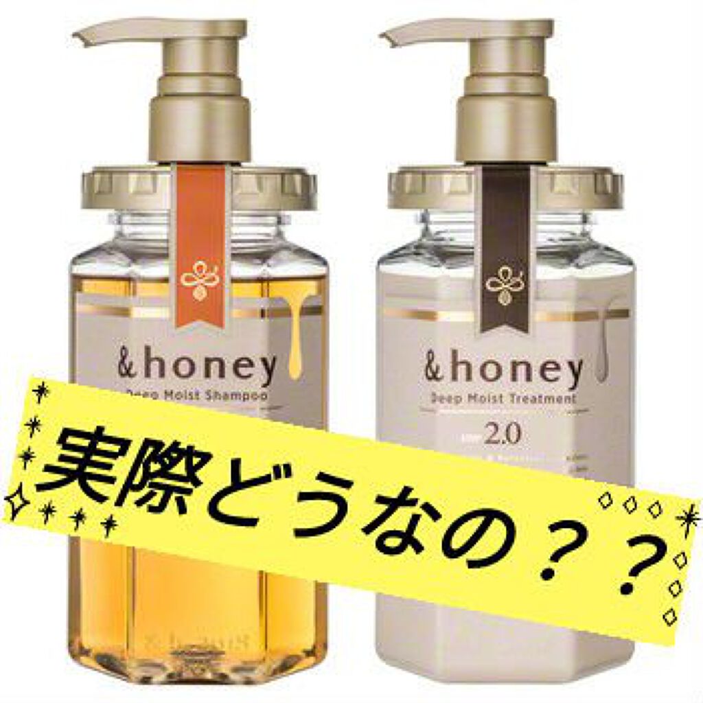 ディープモイスト シャンプー1.0／ヘアトリートメント2.0/&honey/市販シャンプーを使ったクチコミ（1枚目）