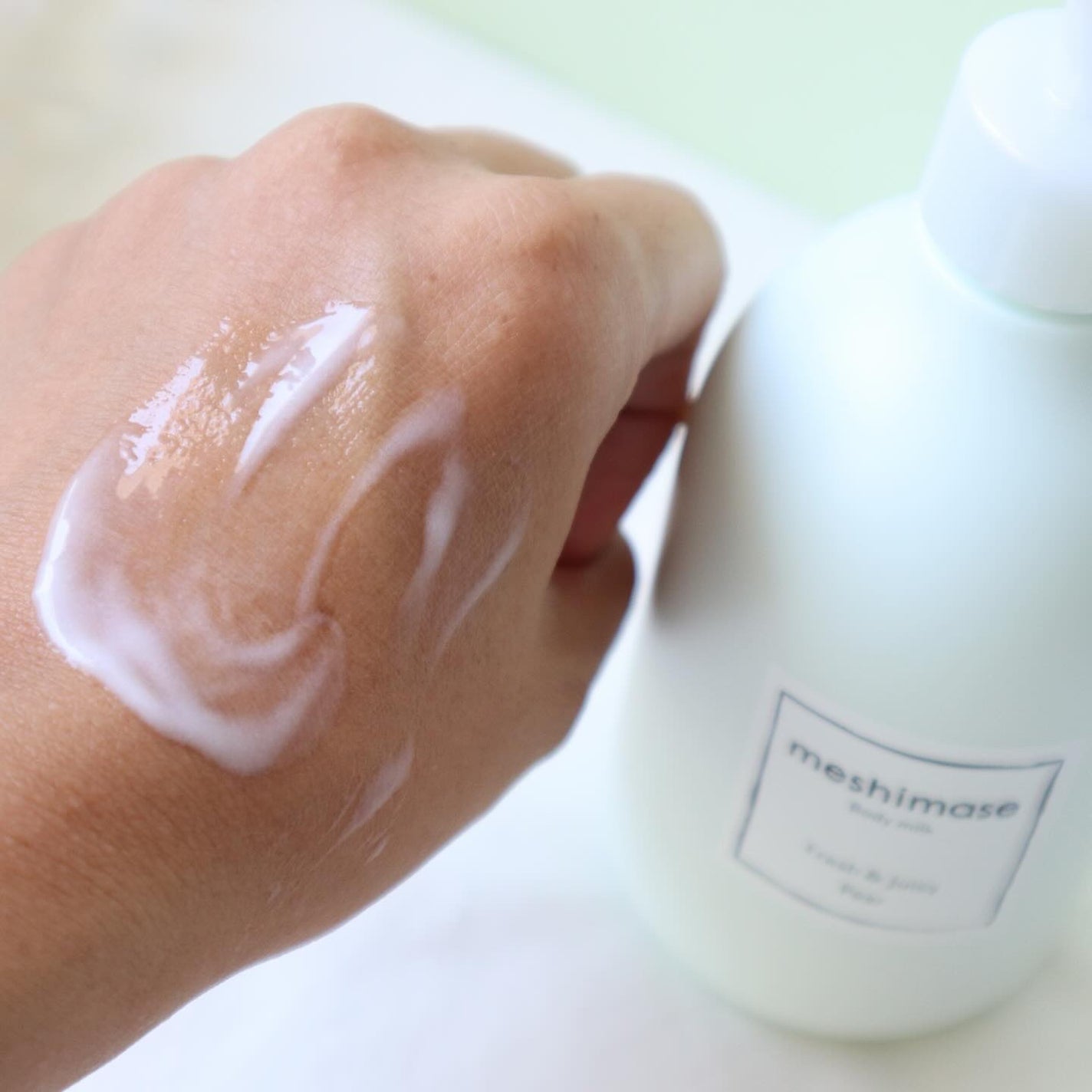 meshimase ボディミルク ペアー/meshimase/ボディミルクを使ったクチコミ(4枚目)