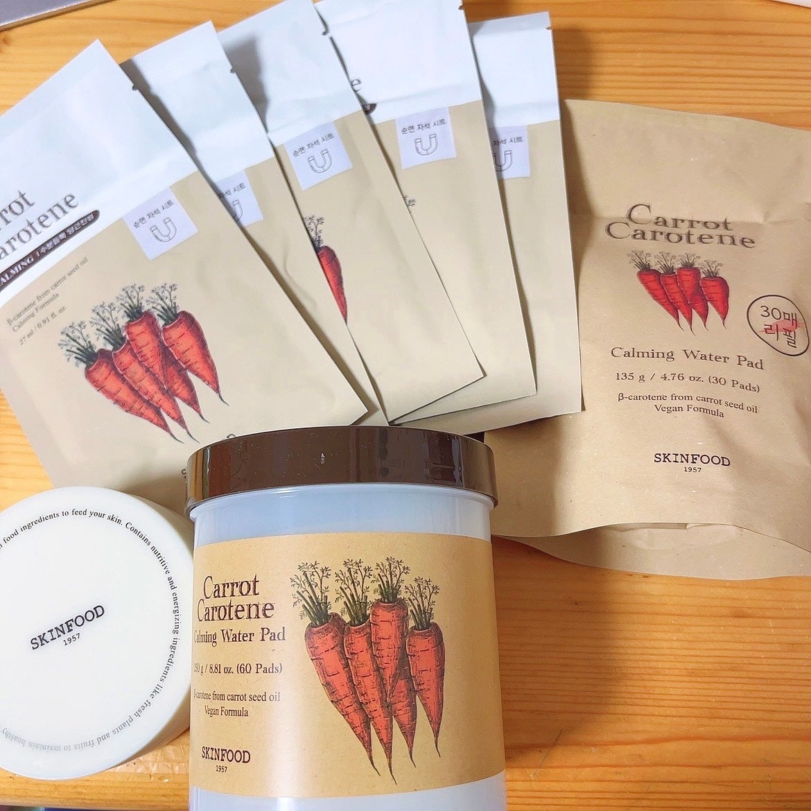 キャロットカロテン カーミングウォーターパッド/SKINFOOD/トナーパッドを使ったクチコミ(1枚目)