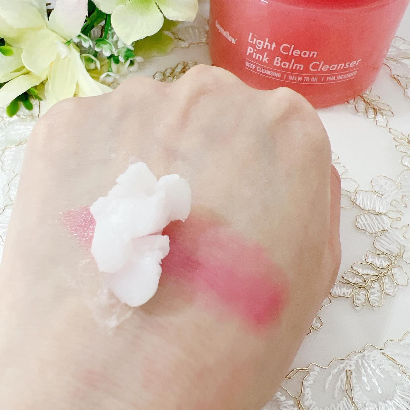 ライトクリーンピンクバームクレンザー/daymellow’/クレンジングクリームを使ったクチコミ（2枚目）