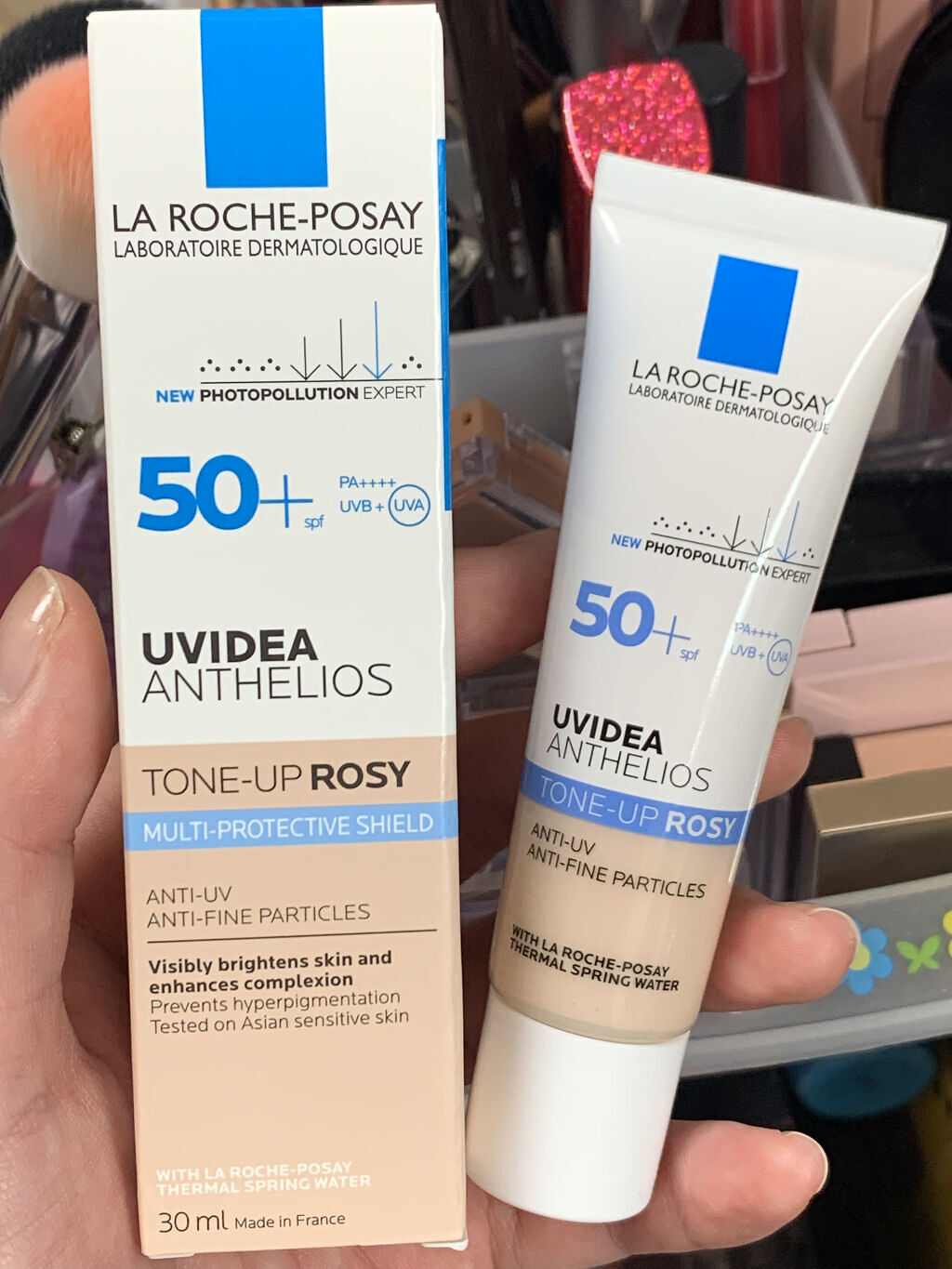 UVイデア XL プロテクショントーンアップ ローズ/ラ ロッシュ ポゼ/日焼け止めクリームを使ったクチコミ（2枚目）