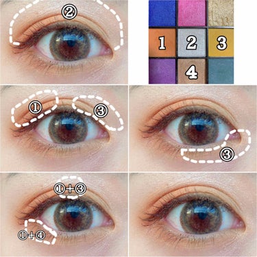 UR GLAM　BLOOMING EYE COLOR PALETTE/U R GLAM/パウダーアイシャドウを使ったクチコミ（2枚目）