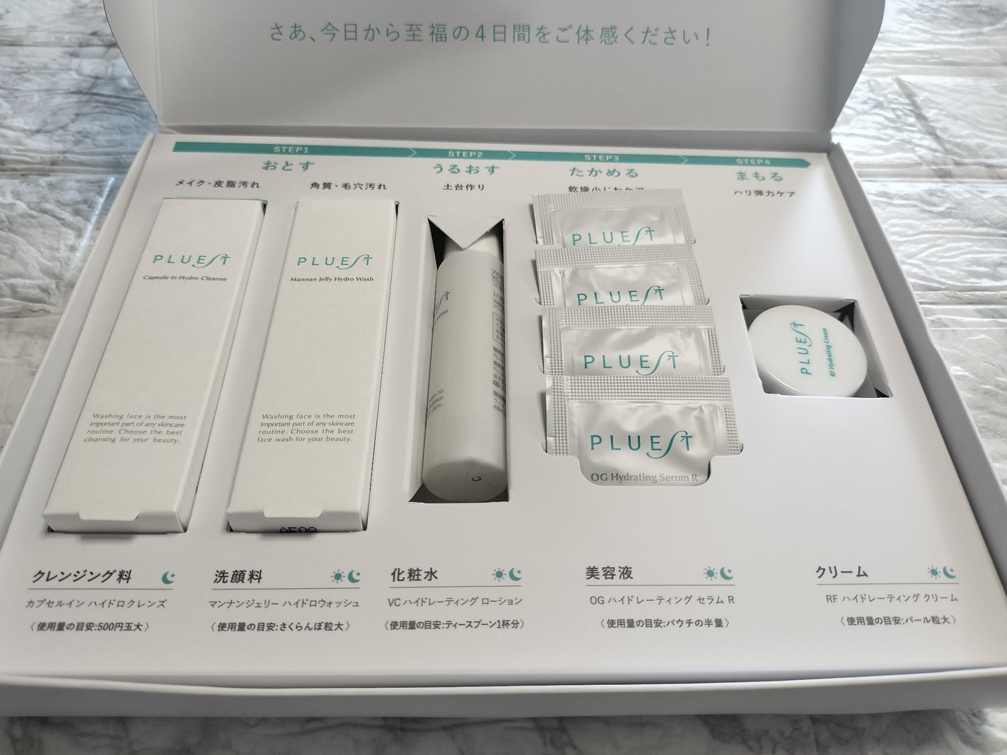 集中トライアル 5点セット/PLUEST/スキンケアキットを使ったクチコミ(2枚目)