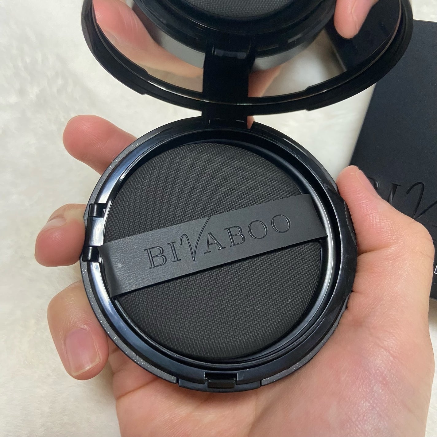ベルベットジュエルクッション/BIVABOO/クッションファンデーションを使ったクチコミ(3枚目)