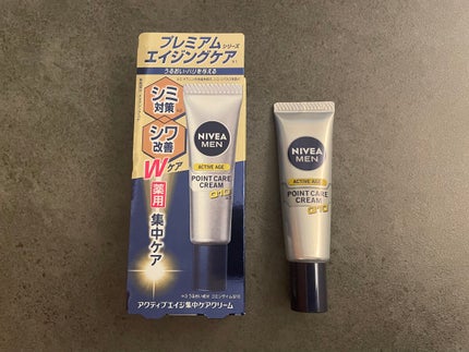 ニベアメン アクティブエイジ 集中ケアクリームのクチコミ「テクスチャーはゆるいクリームで、少量でも顔全体に塗れるくらい伸びました!!
塗ったあとはしっ.....」(1枚目)