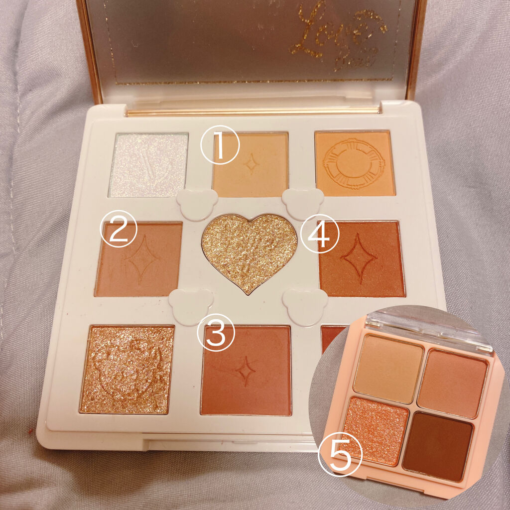 Love Bear 9色 アイシャドウパレット/FlowerKnows/アイシャドウパレットを使ったクチコミ（3枚目）