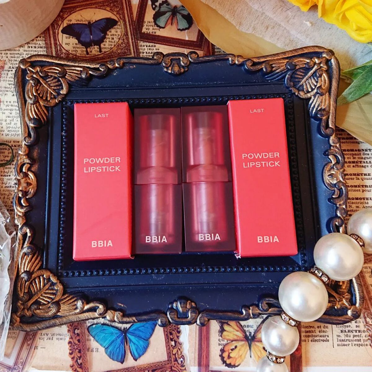 ラストパウダーリップスティック2/BBIA/口紅を使ったクチコミ（2枚目）