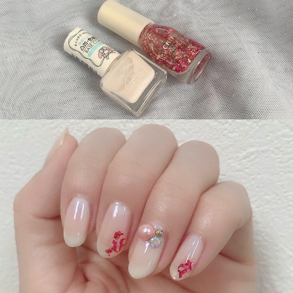 ネイル エナメル 072 カラフルラメ/ちふれ/マニキュアを使ったクチコミ（2枚目）