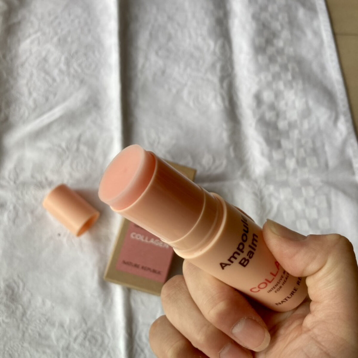 スティック美容液(コラーゲン)/ネイチャーリパブリック/フェイスバームを使ったクチコミ（2枚目）