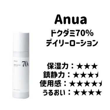 Anua ドクダミ70デイリーリリーフローションのクチコミ「乳液迷子の人、一旦コレ使って欲しい。
Anuaドクダミ70％デイリーリリーフローション🌱✨

.....」（2枚目）