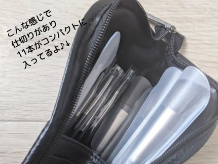 貴族のゴールド メイクブラシ11本セット 化粧ポーチ付き/SIXPLUS/メイクブラシを使ったクチコミ(3枚目)