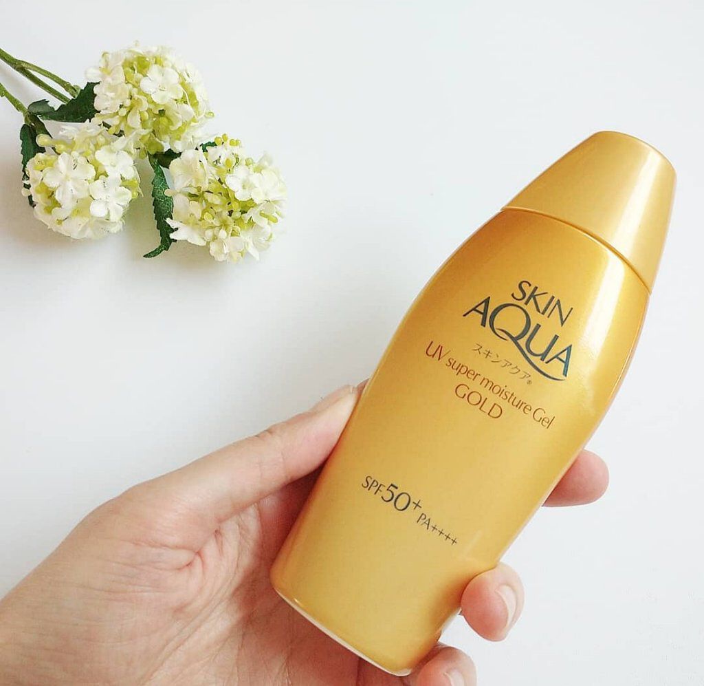 スーパーモイスチャージェルゴールド/スキンアクア/日焼け止めジェルを使ったクチコミ（1枚目）
