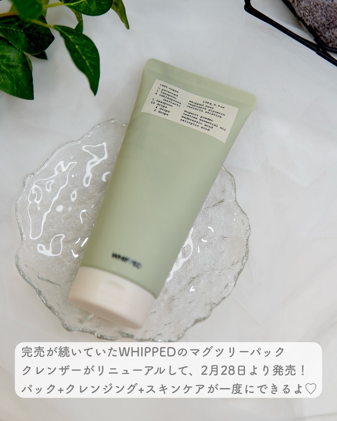 ヴィーガンパッククレンザーチューブ/WHIPPED/洗顔フォームを使ったクチコミ(2枚目)