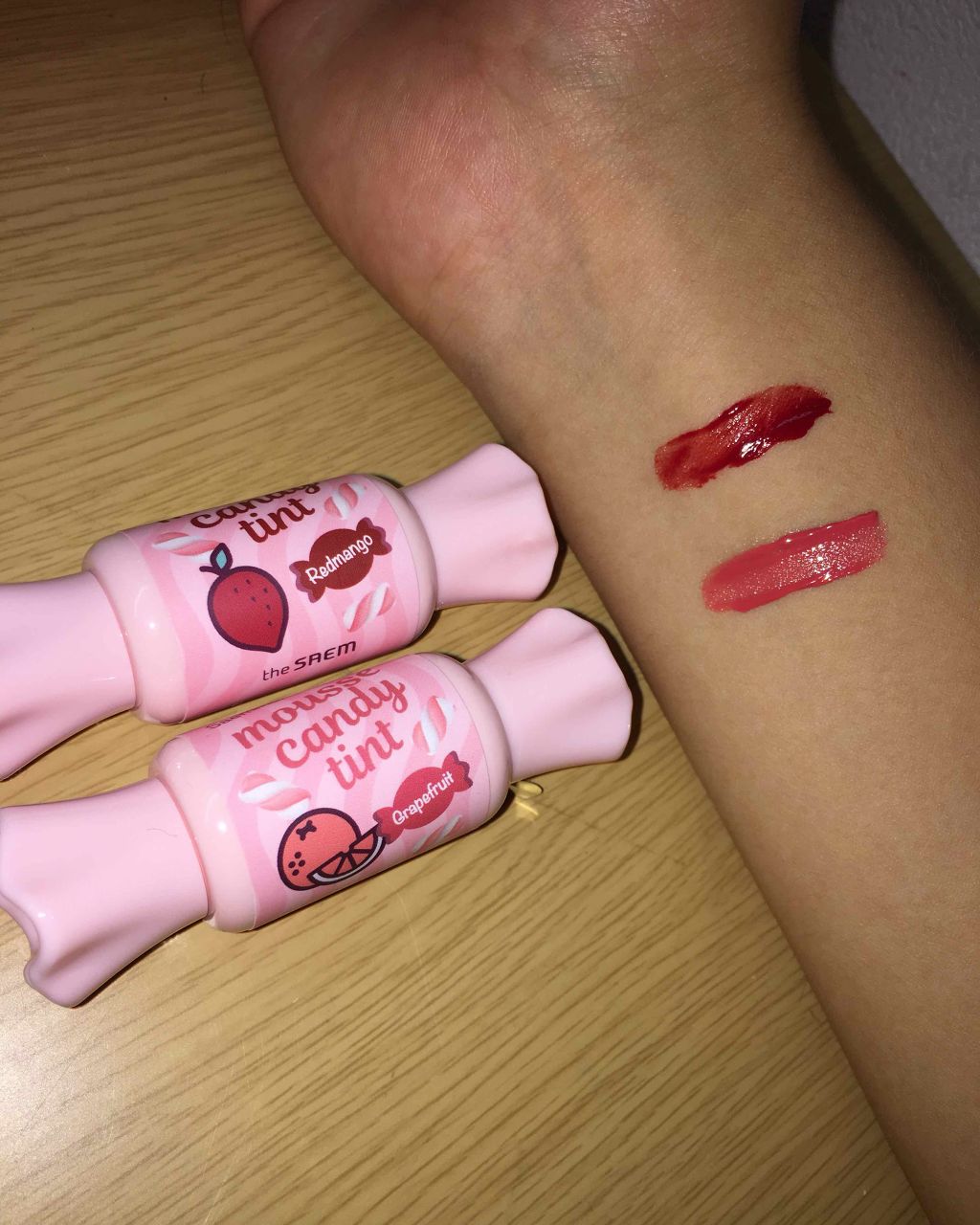 ムース キャンディー ティント/the SAEM/リップティントを使ったクチコミ(2枚目)