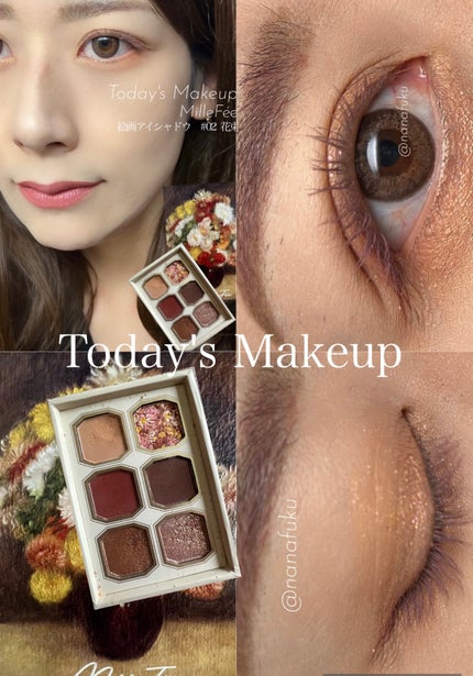 絵画アイシャドウパレット 02 花束/MilleFée/アイシャドウパレットの画像