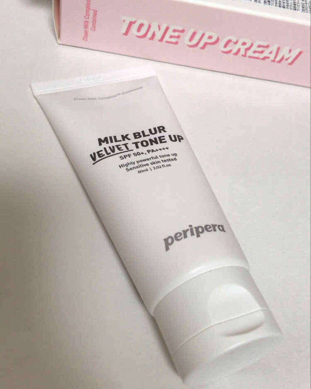 ミルク ブラー トーン アップ クリーム/PERIPERA/化粧下地を使ったクチコミ(2枚目)