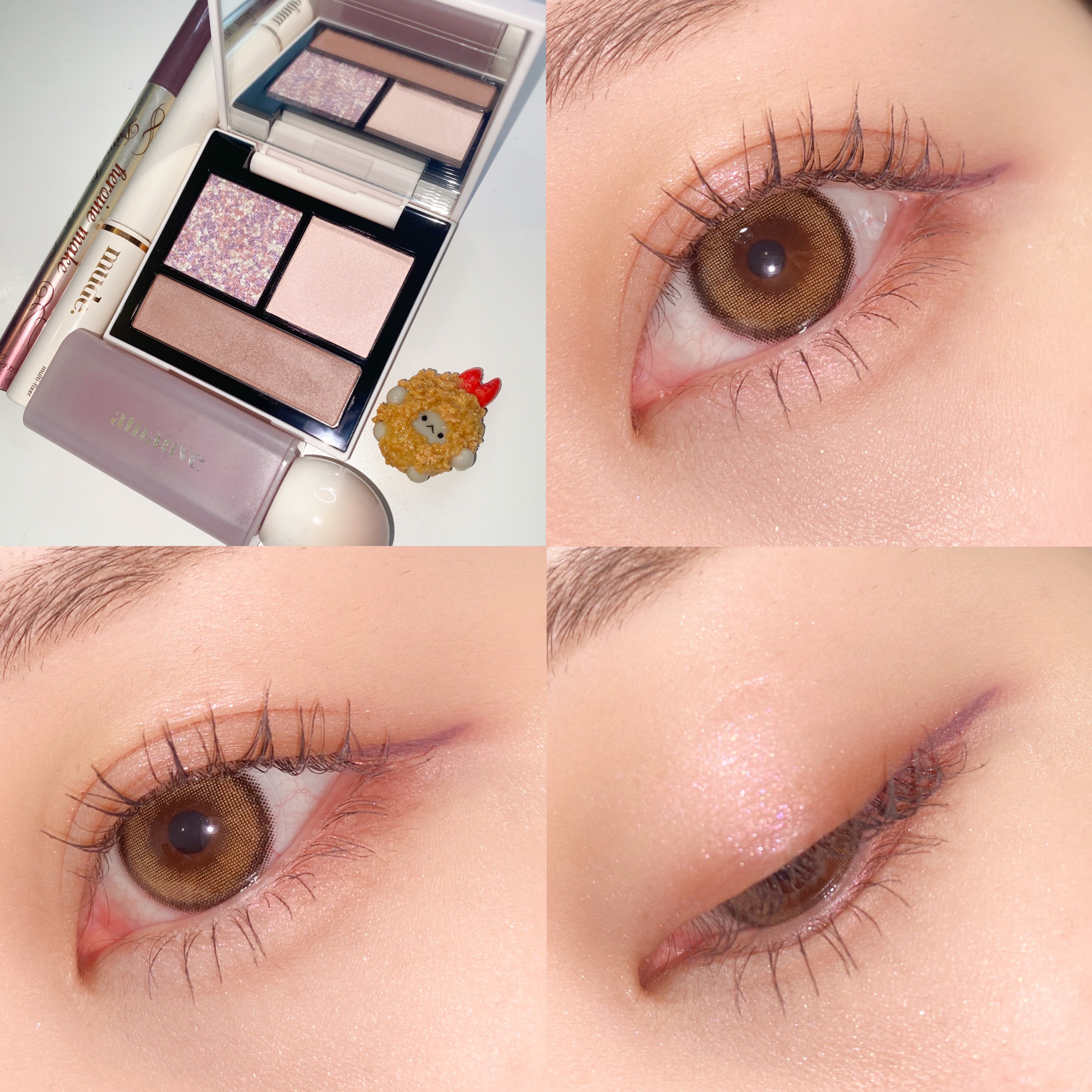 #今日のメイク #アイメイク

🥀カラコン
Many Lens Britney Beige

🥀SNIDEL
テイラード カラー アイズ
EX01 Still Dreaming

スナイデルの限定のアイシャドウがめーちゃくちゃかわいい！