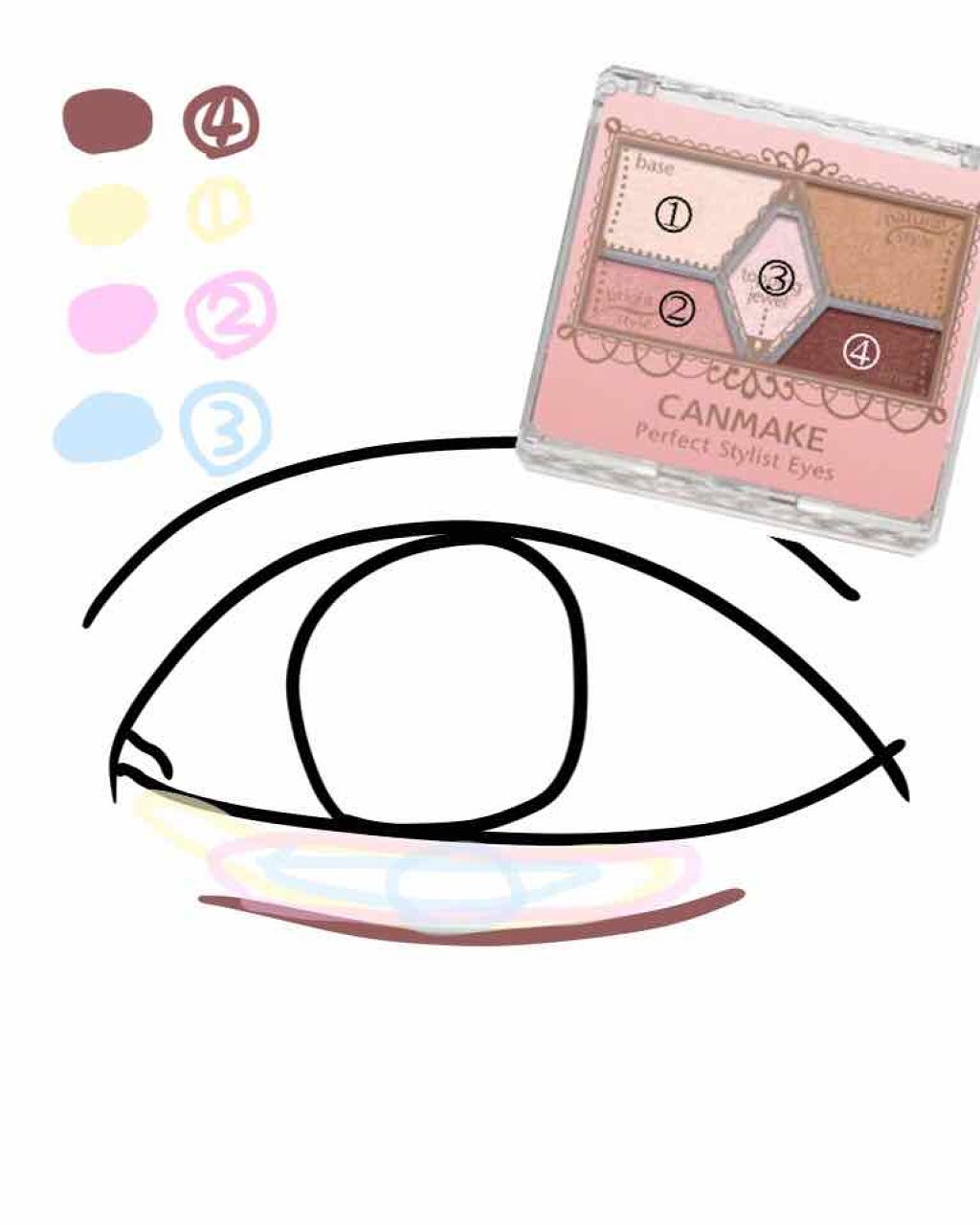 【旧品】パーフェクトスタイリストアイズ/キャンメイク/アイシャドウパレットを使ったクチコミ(2枚目)