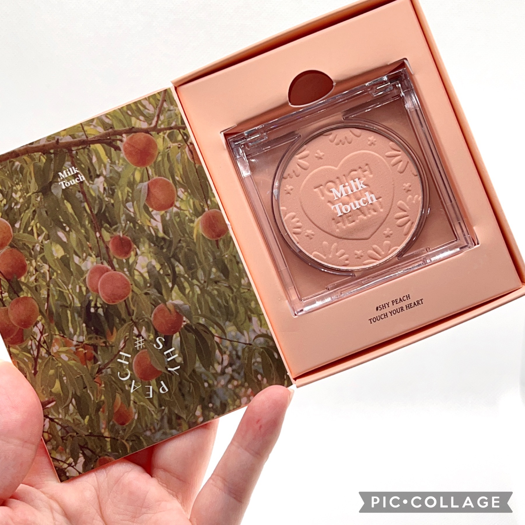 タッチ マイ チーク 02 シャイピーチ/Milk Touch/パウダーチークを使ったクチコミ（1枚目）