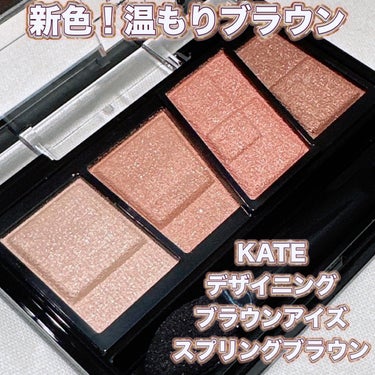 KATE デザイニングブラウンアイズのクチコミ「＼KATEの新色！春のぬくもりブラウン／　　　
【KATE デザイニング ブラウンアイズ】
☑.....」（1枚目）