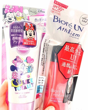 日焼け止め比較✨

・Biore アスリズム
サラサラで使い心地良き！
日焼け止め独特の匂いはせず、むしろ良い香り
化粧下地にもなるし伸びが良い👏
買って損なしの日焼け止め✨

・SUN cut トーン