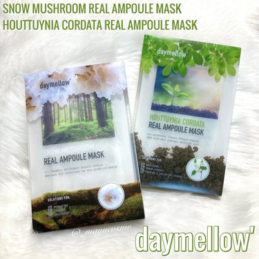 daymellow’ スノーマッシュルームリアルアンプルマスクのクチコミ「低刺激パックで肌を整えしっとり保湿🌿
ーーーーーーーーーーーーーーーーーーーーーーーー
day.....」（1枚目）