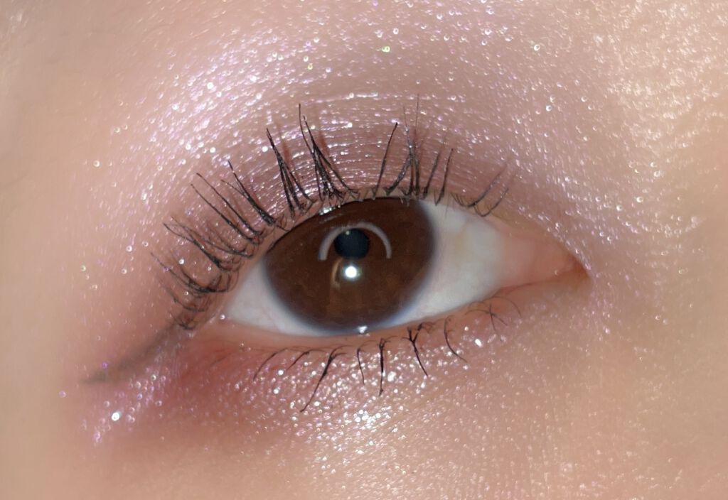 オーラデュウ プリズム 01 Lunar/SHISEIDO/単色アイシャドウを使ったクチコミ（3枚目）