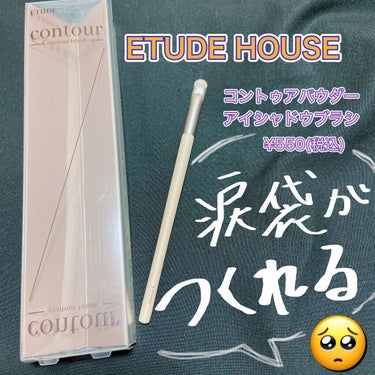 ETUDE コントゥアパウダー アイシャドウブラシのクチコミ「ETUDE
コントゥアパウダー アイシャドウブラシ

涙袋の影に
もってこぉーーーーーーい！！.....」（1枚目）