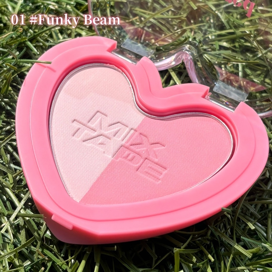 ラブビームチークデュオ 01 ファンキービーム(Funky Beam)/lilybyred/パウダーチークを使ったクチコミ（2枚目）