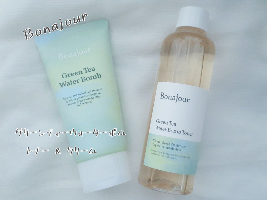 グリーンティーウォーターボムトナー/Bonajour/化粧水を使ったクチコミ（1枚目）