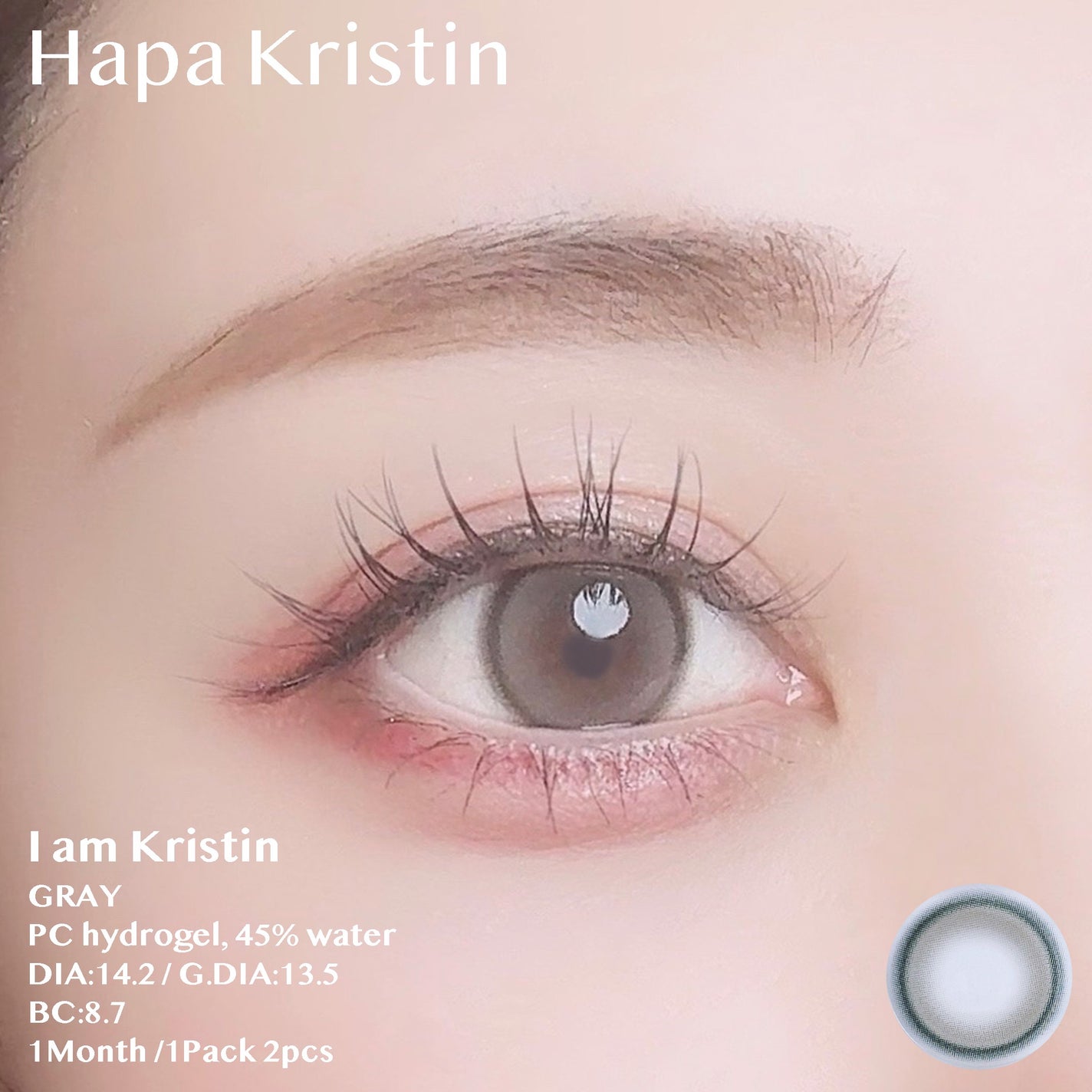 I am Kristin/Hapa kristin/1ヶ月(1MONTH)カラコンを使ったクチコミ(2枚目)