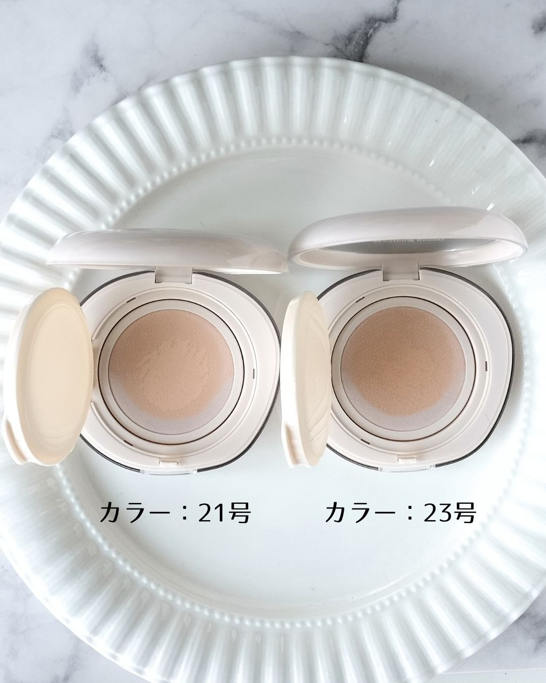 ブリージンググロークッション/Healus/クッションファンデーションを使ったクチコミ（3枚目）