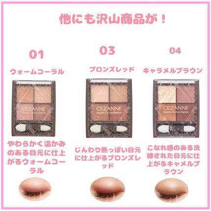 ニュアンスオンアイシャドウ/CEZANNE/アイシャドウパレットを使ったクチコミ(4枚目)