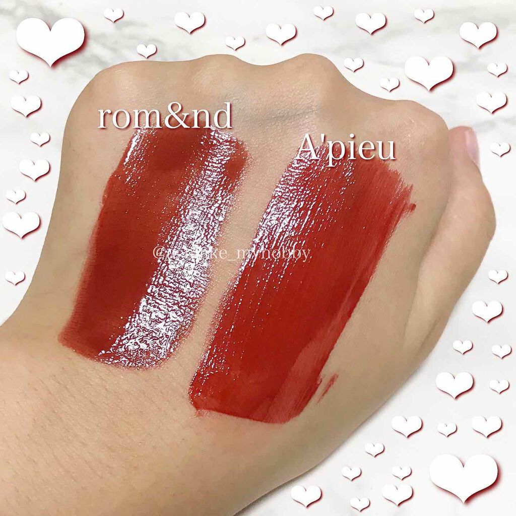 ジューシーラスティングティント/rom&nd/リップティントを使ったクチコミ(3枚目)