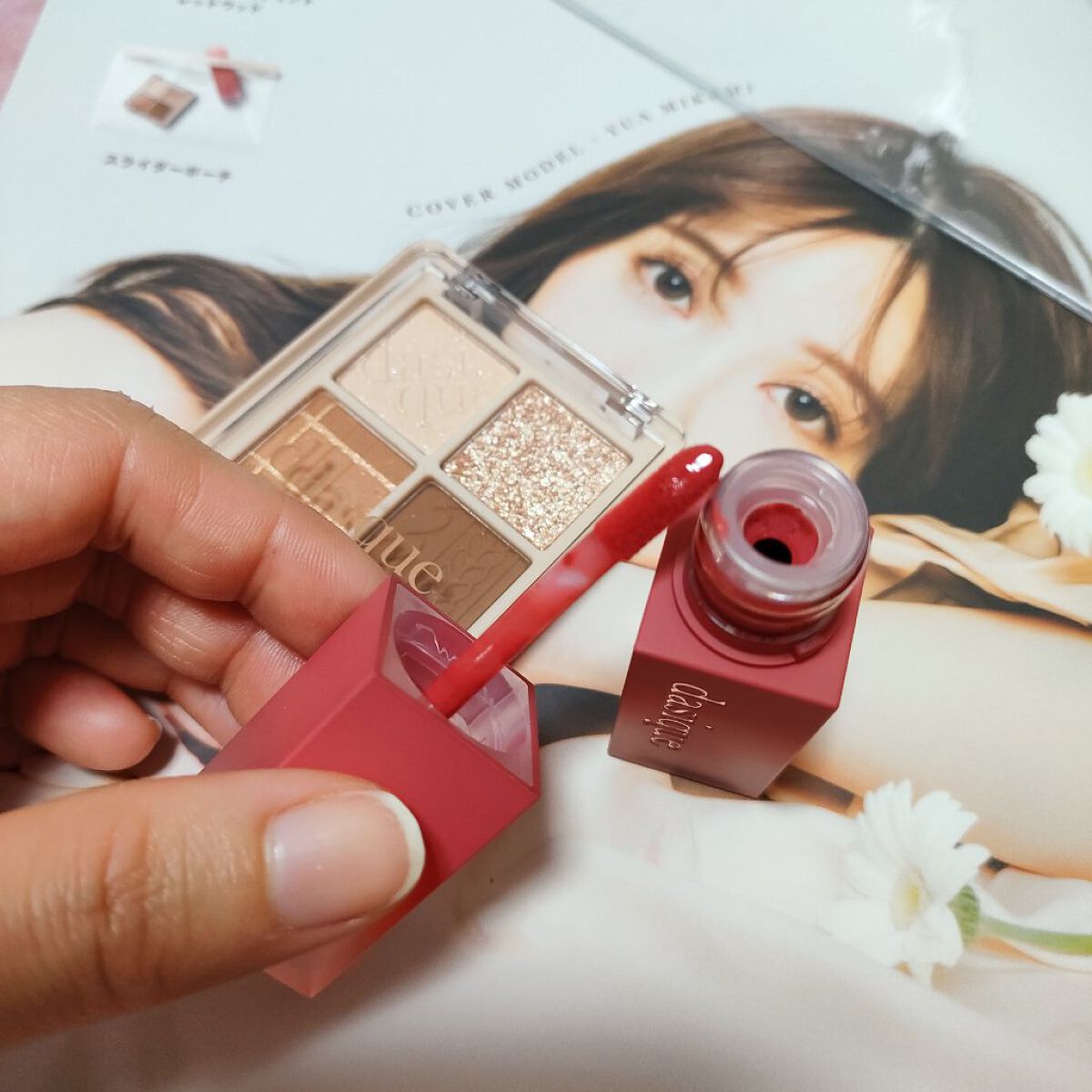 クリームドゥローズティント 04 レッドウッド/dasique/リップティントを使ったクチコミ（3枚目）