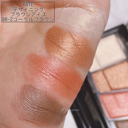 デザイニングブラウンアイズ BR-2 コーラルブラウン/KATE/アイシャドウパレットを使ったクチコミ(2枚目)