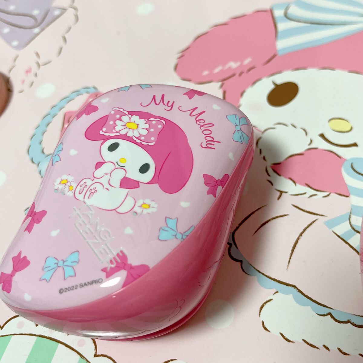 コンパクトスタイラー マイメロディ／リボン＆マーガレット/TANGLE TEEZER/ヘアブラシを使ったクチコミ（1枚目）