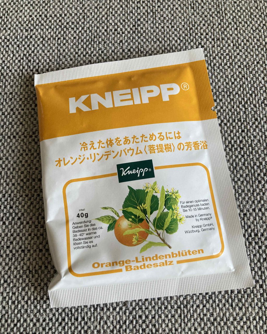 クナイプ バスソルト オレンジ・リンデンバウム<菩提樹>の香り/クナイプ/無機塩系入浴剤を使ったクチコミ(1枚目)