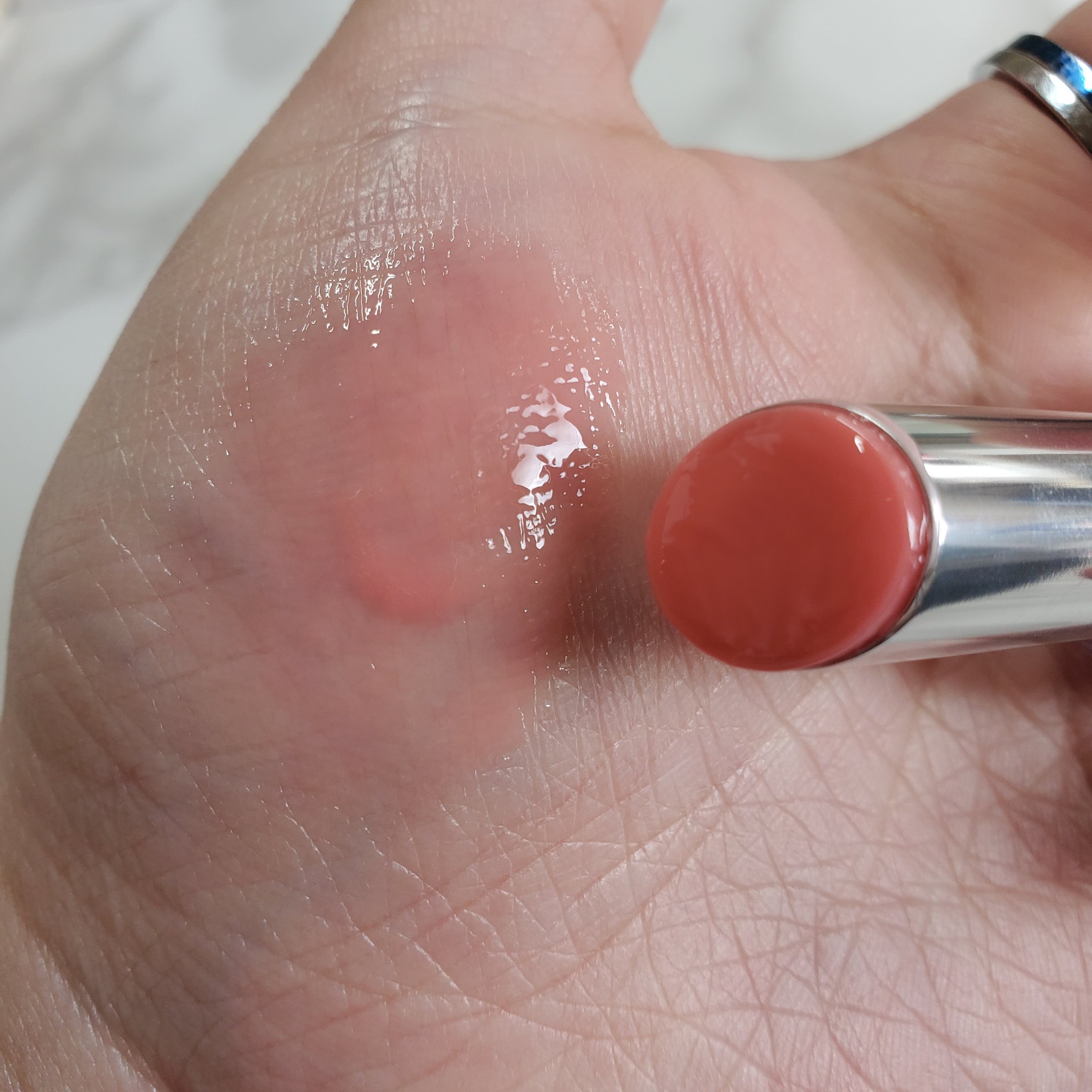 クリスタル  グラム バーム 01 HONEY PEACH/CLIO/口紅・グロス・リップライナー・リップケアを使ったクチコミ（2枚目）