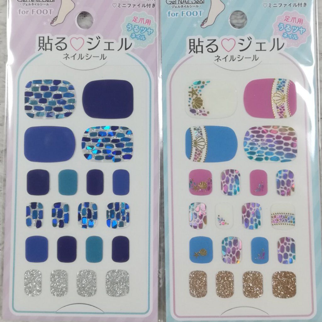 貼るジェルネイル/セリア/ネイルシールを使ったクチコミ(2枚目)