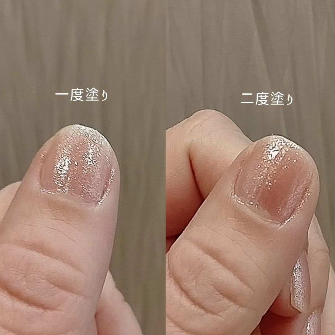 ACネイルエナメル 026S パーリー ピンクベージュ/セリア/マニキュアを使ったクチコミ（2枚目）