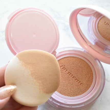 ワンダーベルベットラスティングクッション/i’m meme/クッションファンデーションを使ったクチコミ(3枚目)