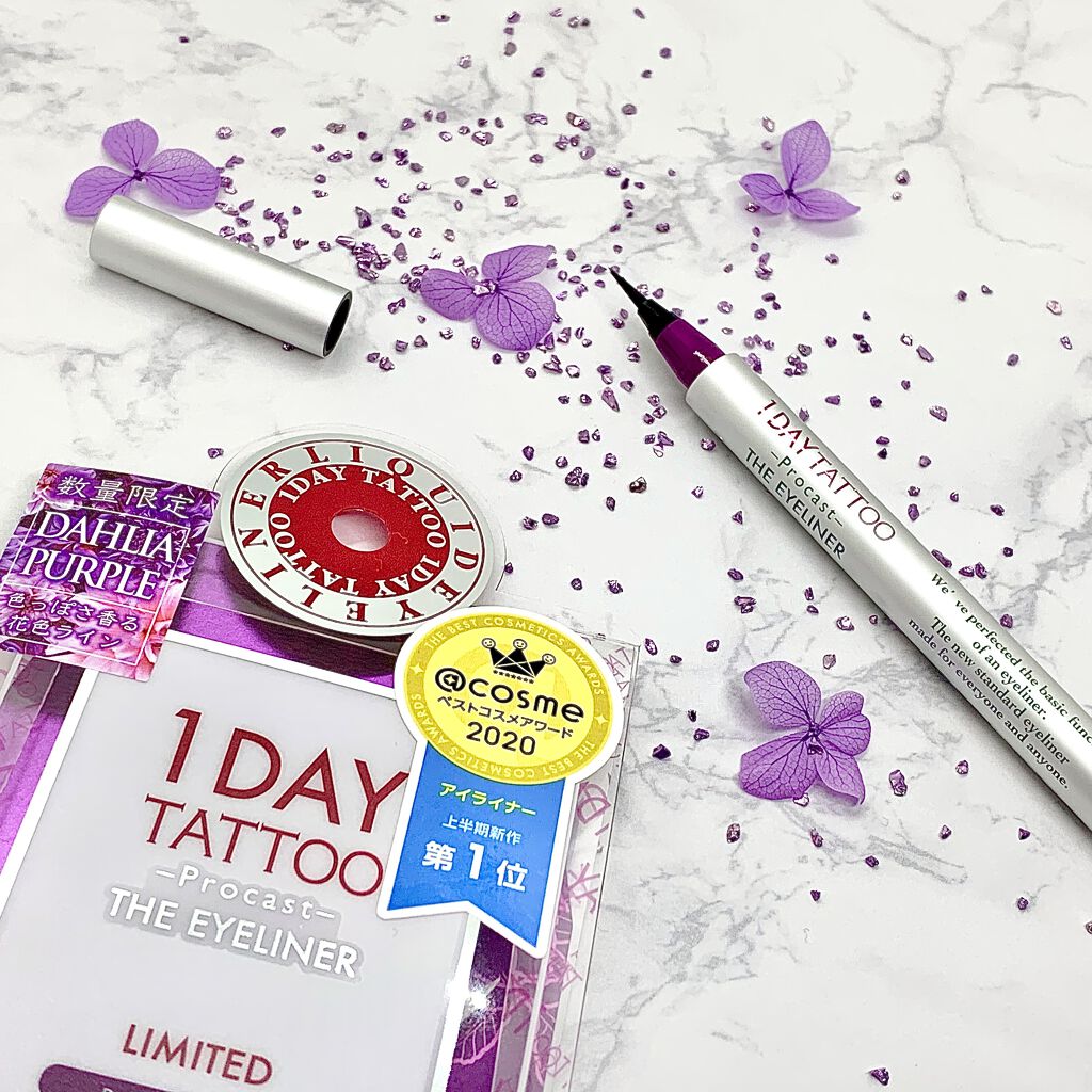 1DAY TATTOO プロキャスト ザ・アイライナー/K-パレット/リキッドアイライナーを使ったクチコミ（1枚目）