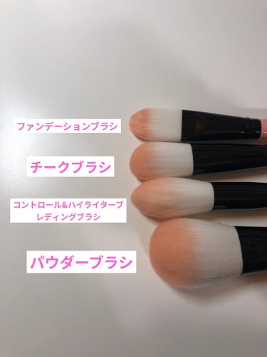 CORINGCO Takeout Brush Kit Make Up Brush Pink Collection/CORINGCO/メイクブラシを使ったクチコミ（4枚目）
