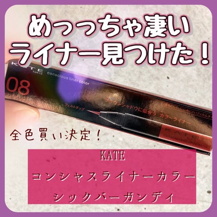 コンシャスライナーカラー/KATE/リキッドアイライナーを使ったクチコミ(1枚目)