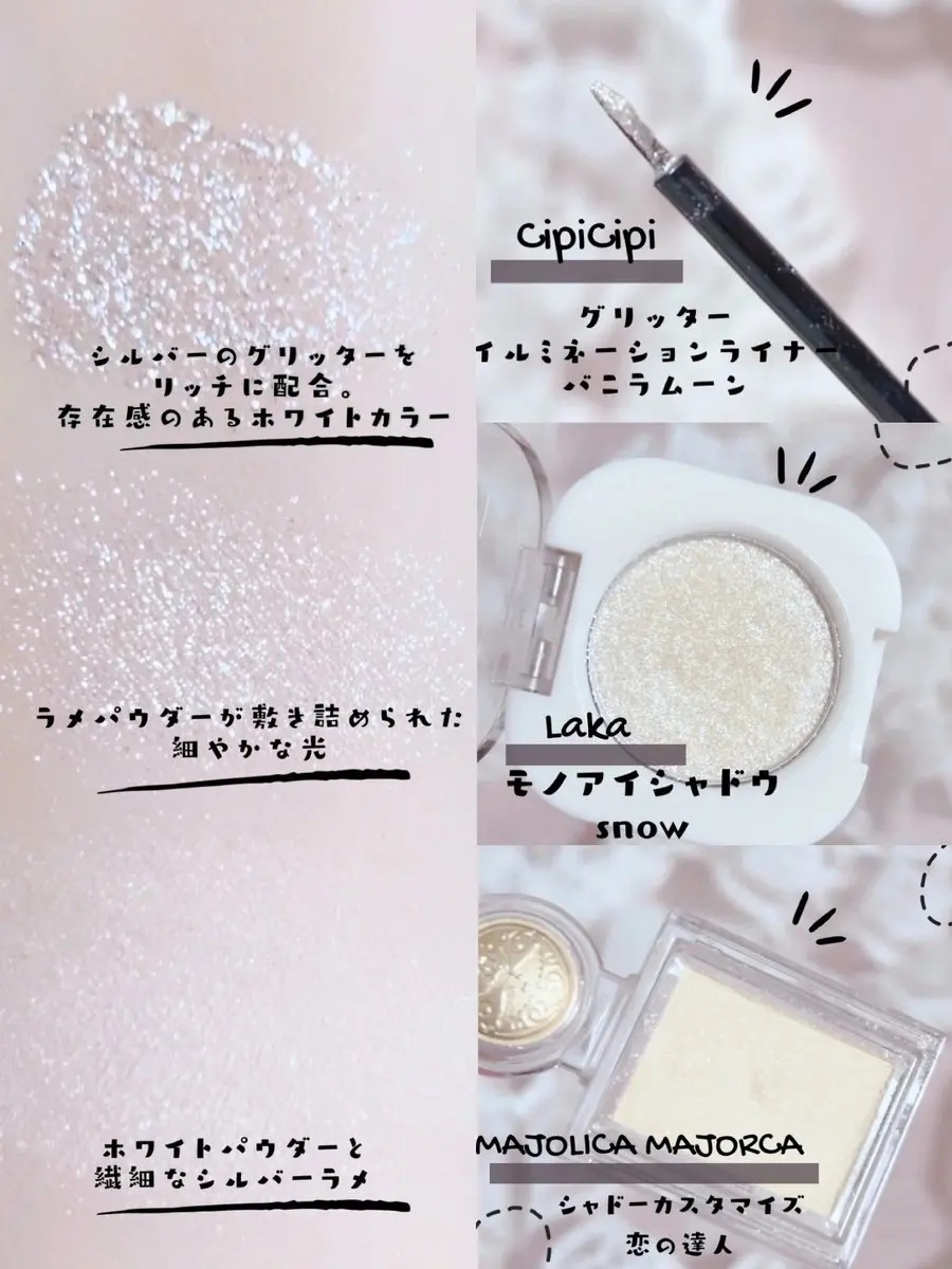 シピシピ グリッター イルミネーションライナー S/CipiCipi/リキッドアイライナーを使ったクチコミ（2枚目）