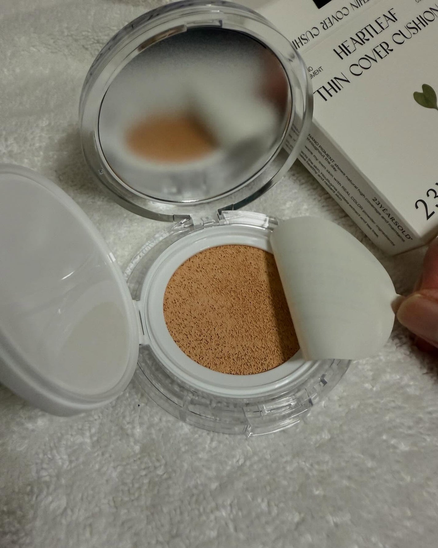 ハートリーフシーンカバークッション/23years old/クッションファンデーションを使ったクチコミ(2枚目)