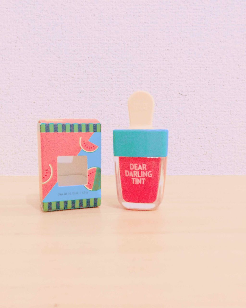 ディアダーリン ウォータージェルティント （アイスティント）/ETUDE/口紅を使ったクチコミ（2枚目）